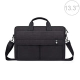 13.3 Inch Laptop Carrying Bag With Shoulder Strap - Handheld Briefcase Style - Black