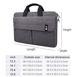 13.3 Inch Laptop Carrying Bag With Shoulder Strap - Handheld Briefcase Style - Black