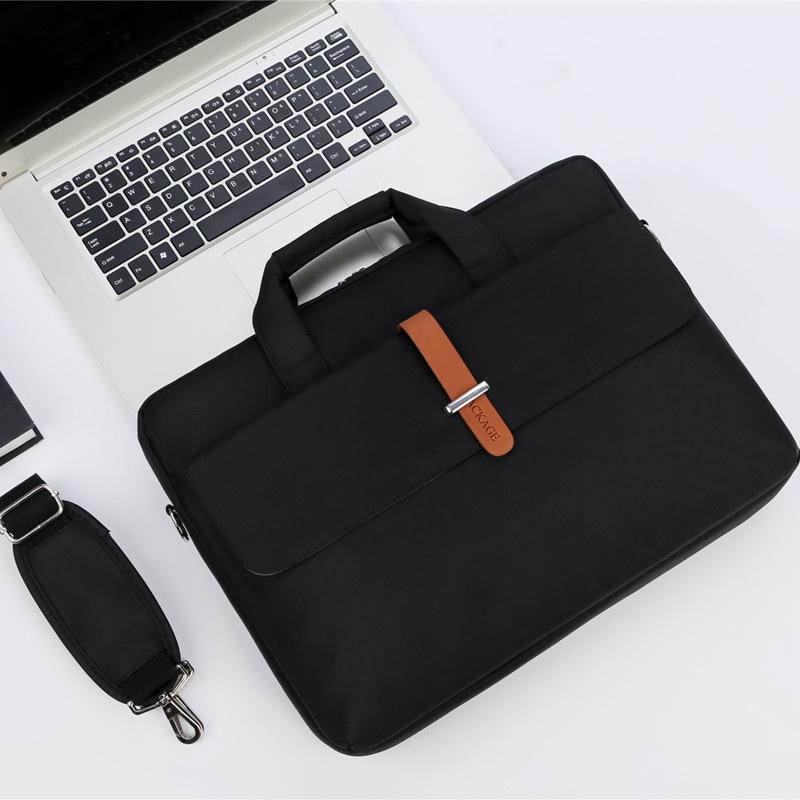 14-14.6 Inch Multifunctional Laptop Bag - Durable Shoulder & Handheld - Black