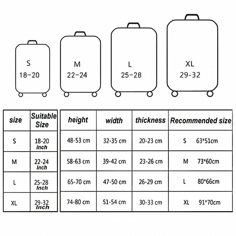 22-24 Inch Travel Suitcase Dust Covers - Elastic & Abrasion-Resistant - Green Ripple