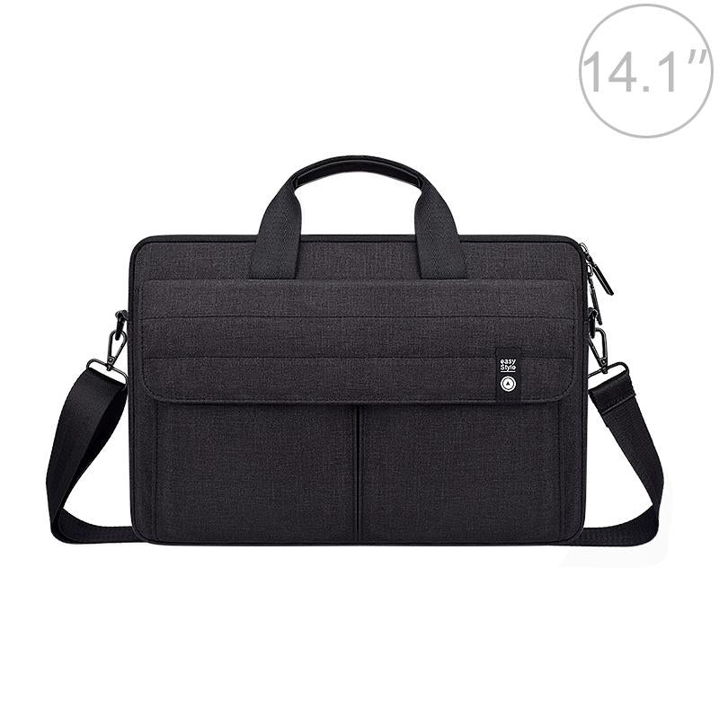 14.1 Inch Laptop Carrying Bag With Shoulder Strap - Handheld Briefcase Style - Black