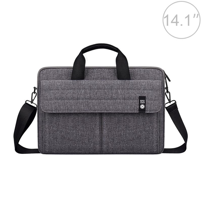 14.1 Inch Laptop Carrying Bag With Shoulder Strap - Handheld Briefcase Style - Black