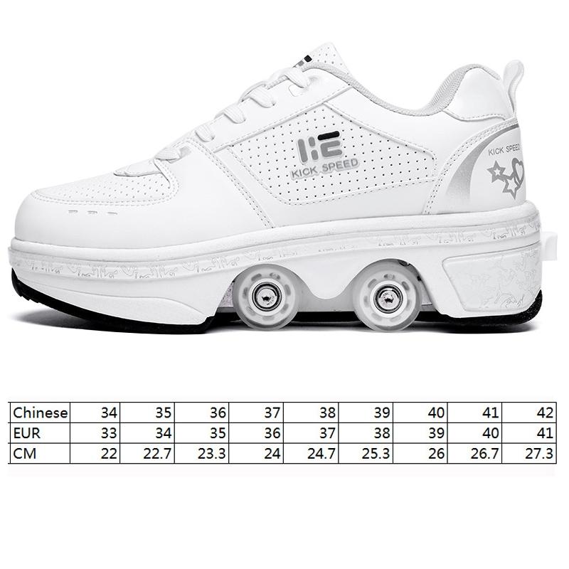 37 Double Row Deformation Rune Roller Skates - Dual Purpose