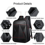 Waterproof Laptop Backpack With Usb Port - Large Capacity - Black