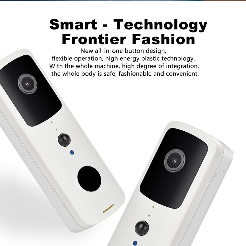 Wireless Smart Doorbell With Two-Way Intercom & Night Vision - Battery Powered