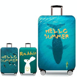 Protective Cover For Trolley Luggage - Durable And Dustproof - Large Size - Deep Sea Whale - S