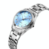 Waterproof Quartz Women Watch With Rhinestone Steel Strap - Delicate And Creative