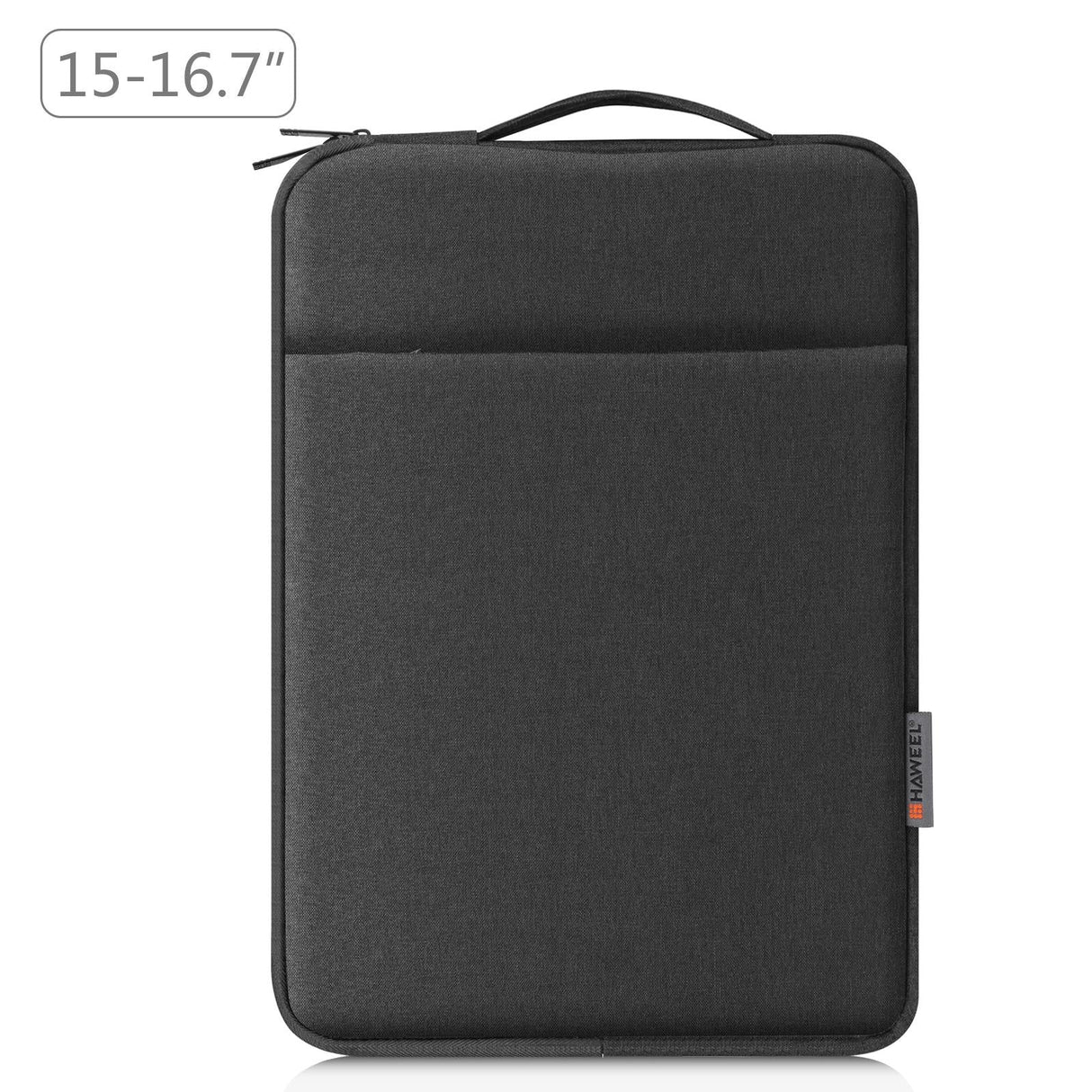 15-16.7 Inch Laptop Sleeve Briefcase With Zipper And Handle - Black