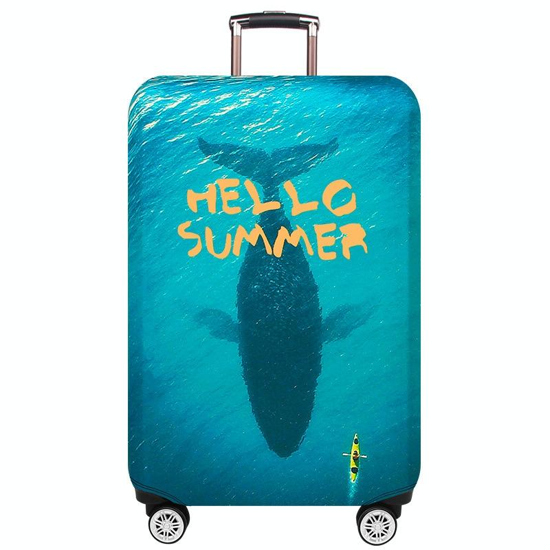 Protective Cover For Trolley Luggage - Durable And Dustproof - Large Size - Deep Sea Whale - M