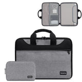 Waterproof Oxford Cloth Laptop Bag - 14 / 15 / 15.6 Inches Full Open - Grey