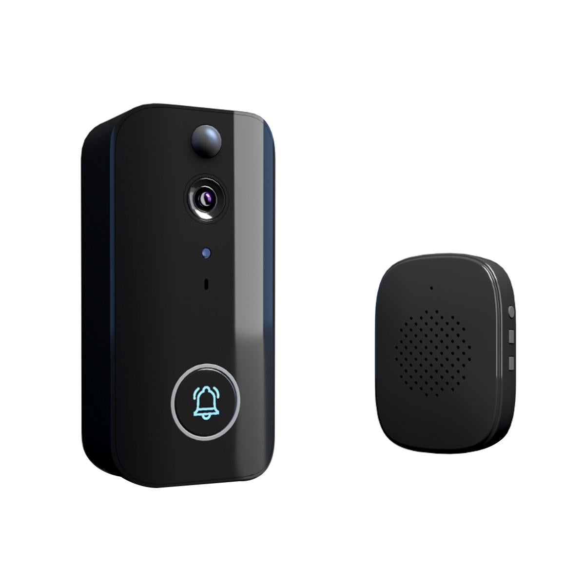 Wireless Doorbell Camera With Night Vision And Motion Detection - Black