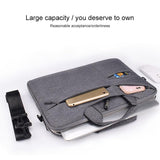 15.6 Inch Laptop Handbag With Hidden Strap And Suitcase Belt - Waterproof And Tear-Resistant - Black