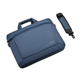 Portable 15 Inch Laptop Leather Handbag For Business Briefcase - Sapphire Blue