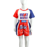 Kids Boxing Set - Sparring Shorts And Tights - Bright Green