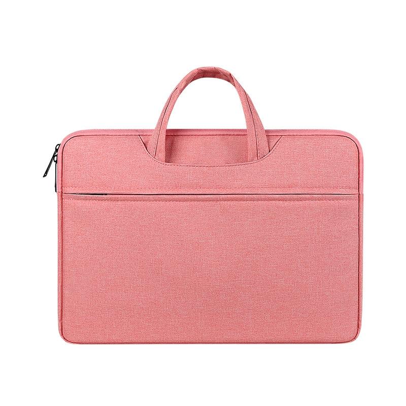 Waterproof Laptop Handbag - Large Capacity Shock-Absorbing - Fits 14.1-15.4 Inches - Lady Pink