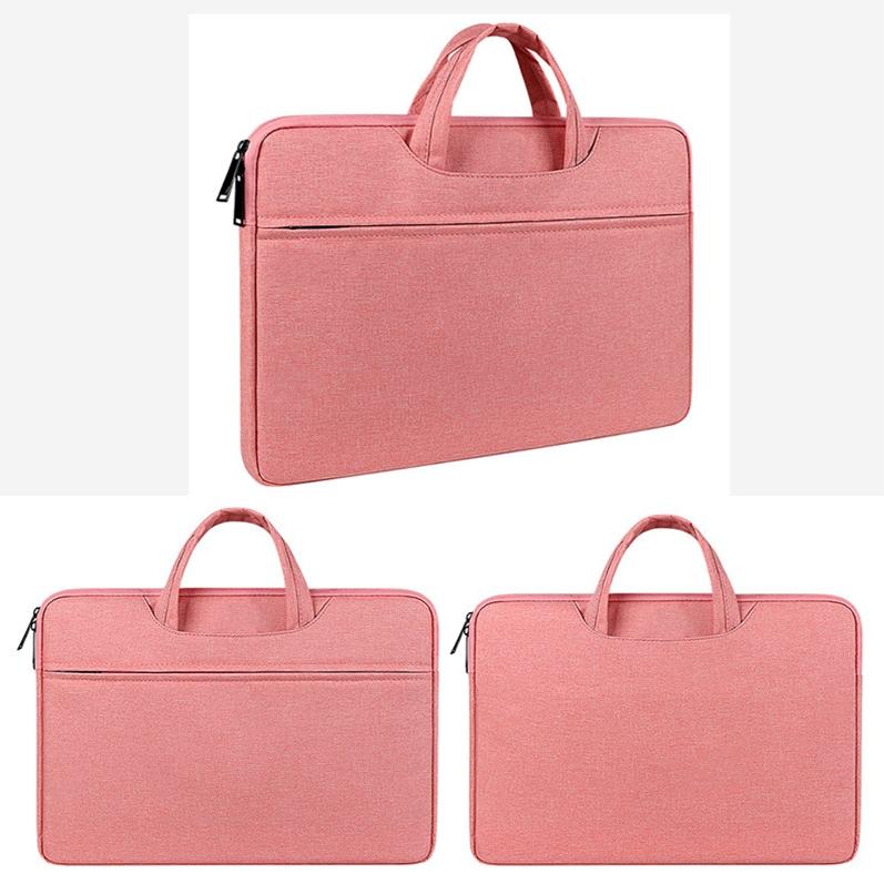 Waterproof Laptop Handbag - Large Capacity Shock-Absorbing - Fits 14.1-15.4 Inches - Lady Pink