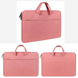 Waterproof Laptop Handbag - Large Capacity Shock-Absorbing - Fits 14.1-15.4 Inches - Lady Pink