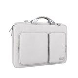 Detachable Shoulder Strap Laptop Bag - 14.1-15.4 Inch Thickened Polyester - Silver Gray