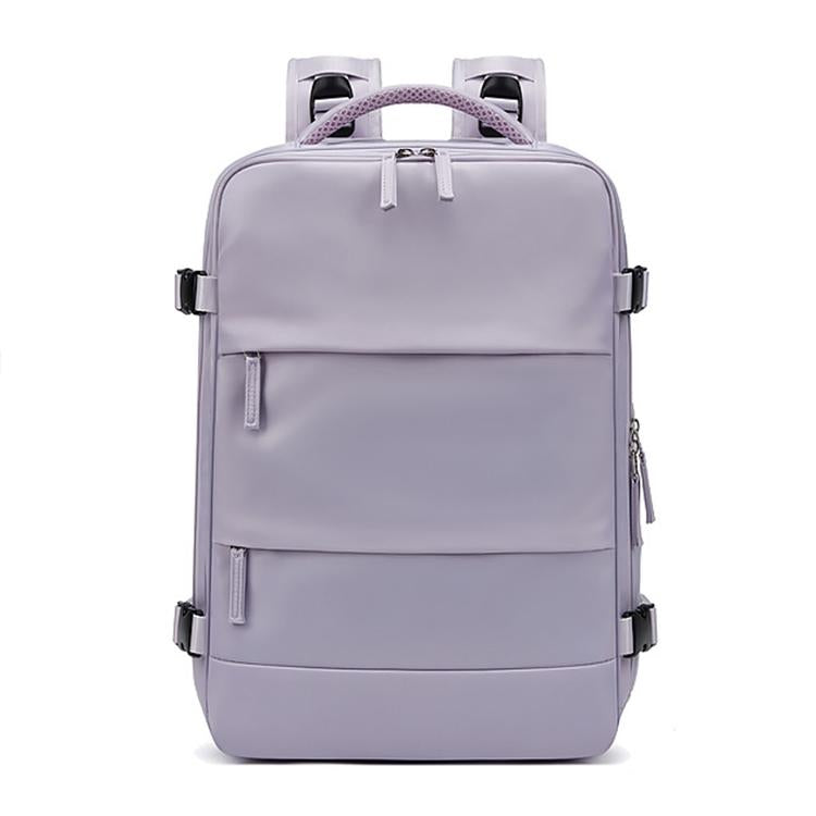 Outdoor Travel Laptop Backpack - Army Green - Purple