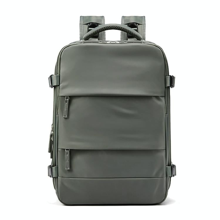 Outdoor Travel Laptop Backpack - Army Green - Purple