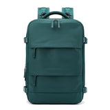 Outdoor Travel Laptop Backpack - Army Green - Purple