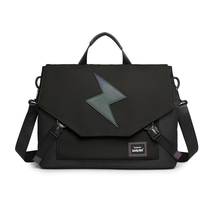 Anti-Drop Crossbody Laptop Bag - 16 Inch Airbag Design - Black Lightning