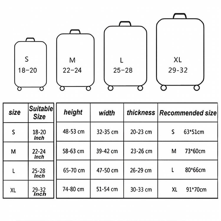 22-24 Inch Travel Suitcase Dust Covers - Elastic & Abrasion-Resistant - Pink Ripple