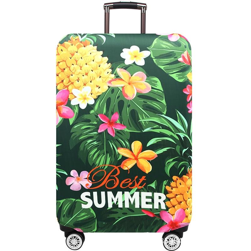 Stretchy Luggage Dust Cover - Durable & Protective - Size L - Banana Leaf Yellow - M