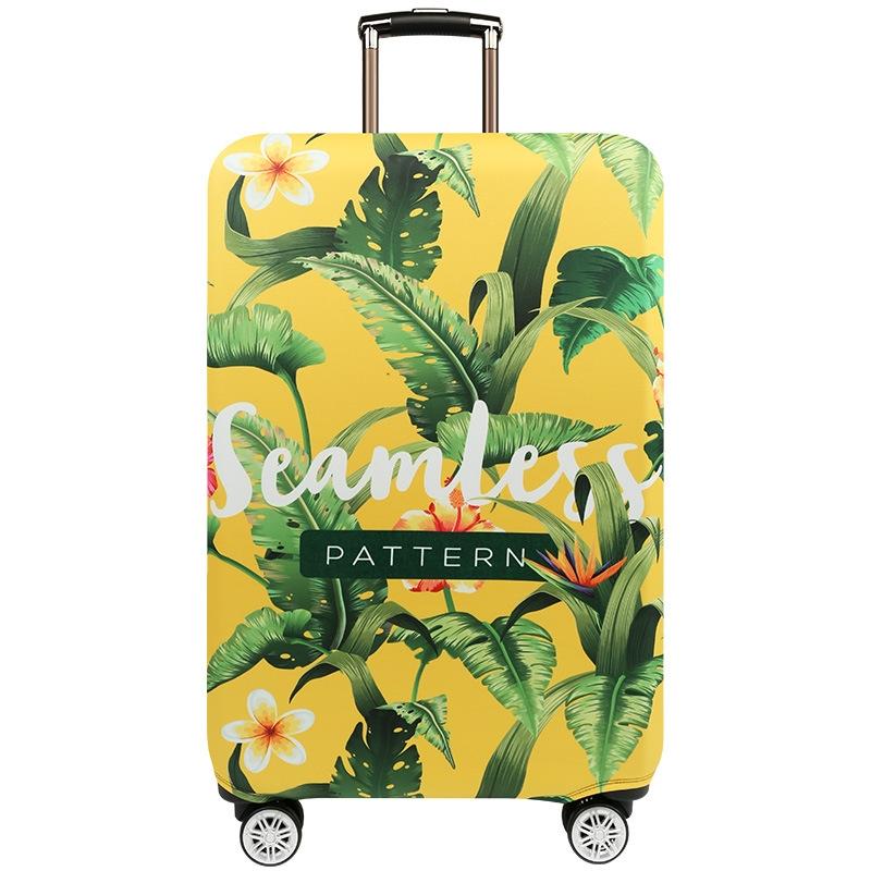 Stretchy Luggage Dust Cover - Durable & Protective - Size L - Banana Leaf Yellow - L