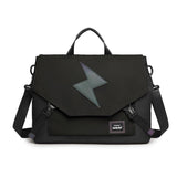 Anti-Drop Crossbody Laptop Bag - 16 Inch Airbag Design - Pure Black