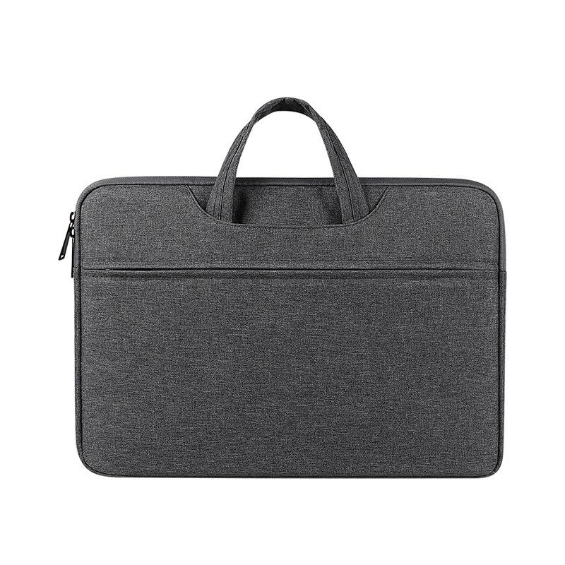 Waterproof Laptop Handbag - Large Capacity Shock-Absorbing - Fits 14.1-15.4 Inches - Deep Sky Gray