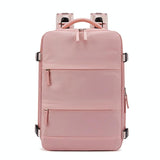 Outdoor Travel Laptop Backpack - Army Green - Pink