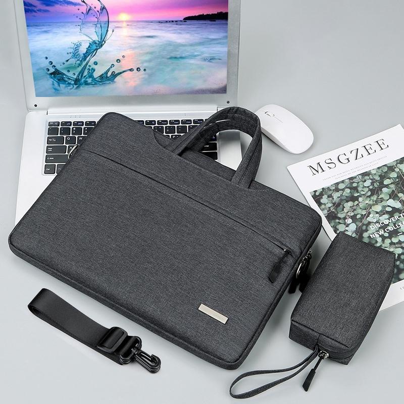 15.6 Inch Inner Bag With Shoulder Strap For Handbag Or Laptop - Power Bag - Dark Grey