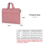 Waterproof Portable One-Shoulder Handbag For 14.1 Laptops With Hidden Zipper And Suitcase Belt - Pink