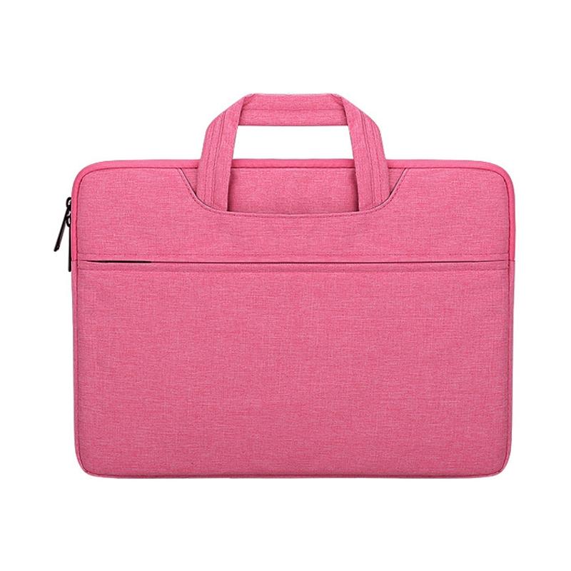 Waterproof Laptop Handbag - 15.6 Inches Shock-Absorbing & Large-Capacity - Rose Pink