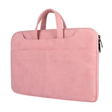 Waterproof Portable One-Shoulder Handbag For 13.3 Laptops With Strap & Magic Stick - Pink