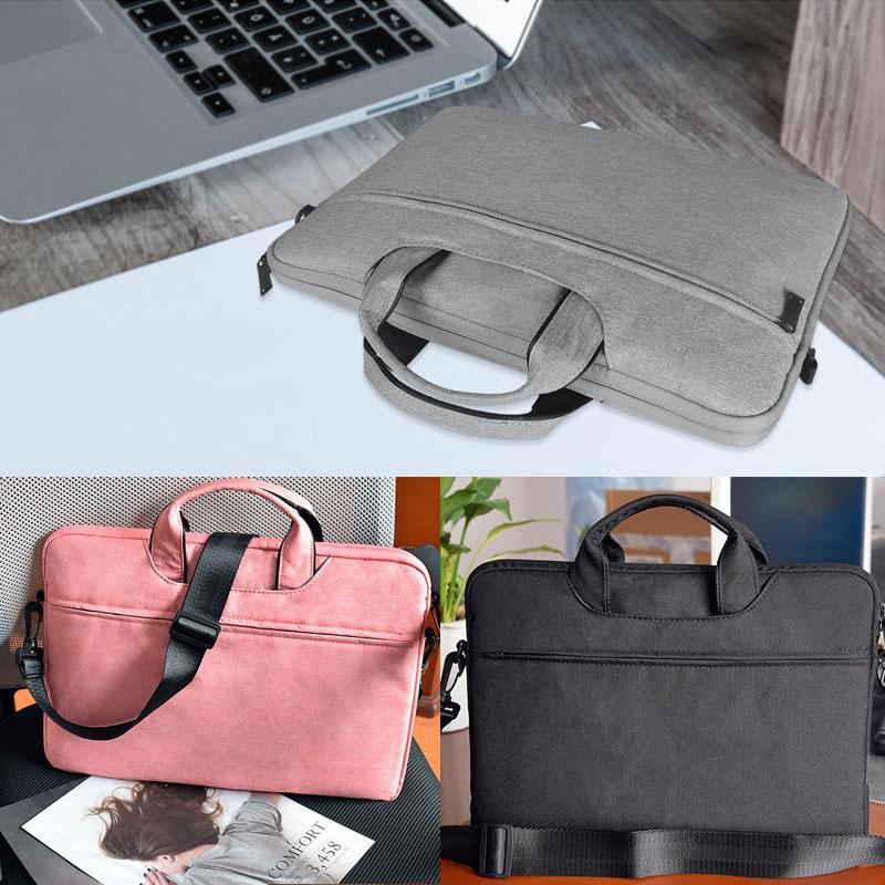 Waterproof Oxford Cloth One-Shoulder Handbag For 15.6 Laptops - Hidden Portable Strap - Pink