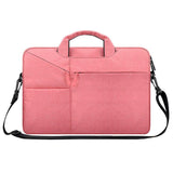 15.6 Inch Laptop Handbag With Hidden Strap And Suitcase Belt - Waterproof And Tear-Resistant - Pink