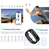 Waterproof Fitness Tracker Watch With Heart Rate Monitor