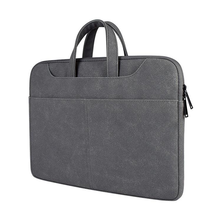 Waterproof Portable One-Shoulder Handbag For 13.3 Laptops With Strap & Magic Stick - Dark Gray