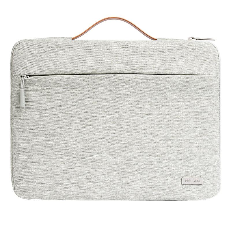 Waterproof Laptop Sleeve Bag With Zipper - Handheld - Grey