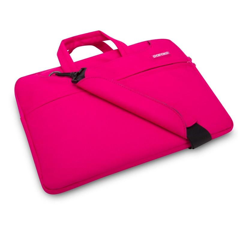 Portable 12 Laptop Bag - Single Shoulder - Magenta