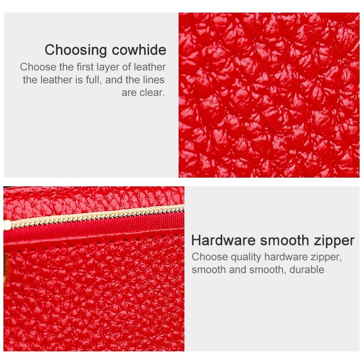 Spacious Litchi Texture Rfid Hand Wallet