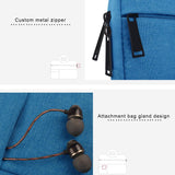 15.6 Inch Laptop Tablet Bag With Multiple Pockets And Soft Oxford Cloth Handle - Navy Blue