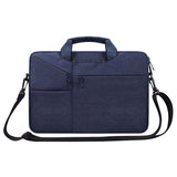 15.6 Inch Laptop Handbag With Hidden Strap And Suitcase Belt - Waterproof And Tear-Resistant - Navy Blue