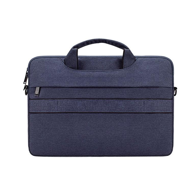 15.6 Inch Laptop Handbag With Hidden Strap And Suitcase Belt - Waterproof And Tear-Resistant - Navy Blue