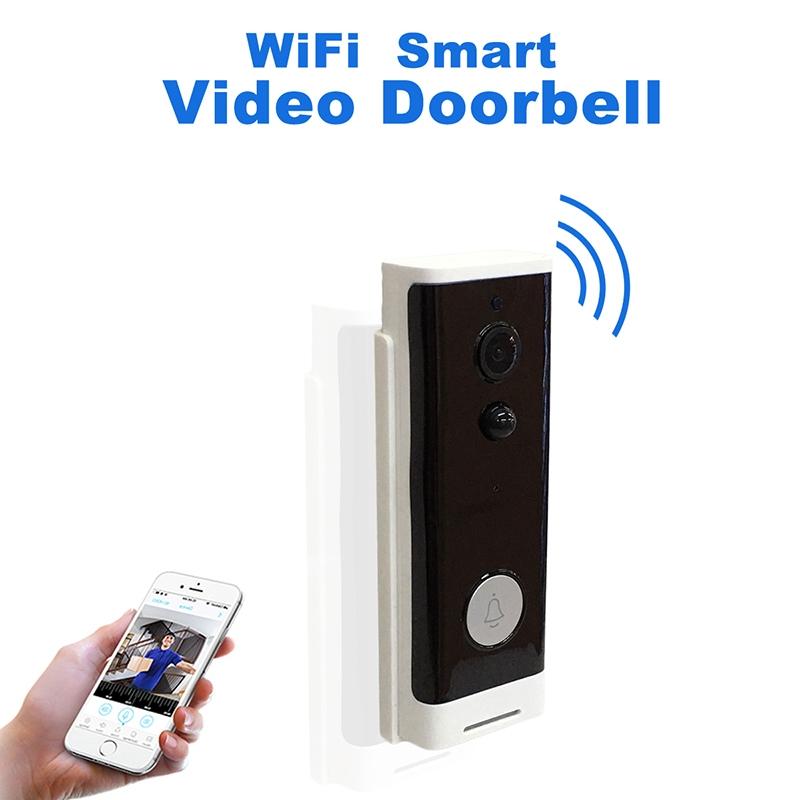 Smart Wifi Video Doorbell With Motion Detection & Two-Way Intercom - White