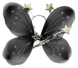 Girls Kids Angel Fairy Butterfly Wing Fancy Princess Costume Party Prop - Black - Front View