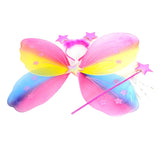 Girls Kids Angel Fairy Butterfly Wing Princess Party Costume Prop - Rainbow - Side View