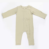 Ponchik Babies + Kids - Magnetic Bamboo Body Suit - Pistachio - 0-3m